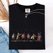 Vintage Insect Music Graphic T-Shirt