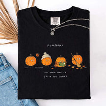 Pumpkins on Their Way to Spice the Latte Graphic T-Shirt