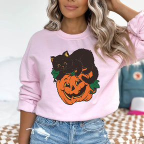 Black Cat Pumpkin Sweatshirt