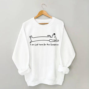 Doodle Dog Savasana Yoga Minimalist Sweatshirt
