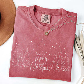 Cute Merry & Bright Christmas Tree T-Shirt