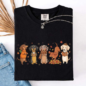 Dachshund Fall Cozy Season Pumpkin T-Shirt