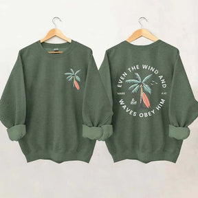Beachy Backprint Bible Verse Sweatshirt