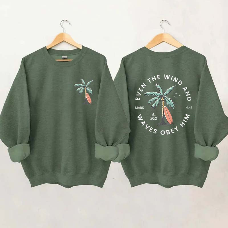 Beachy Backprint Bible Verse Sweatshirt