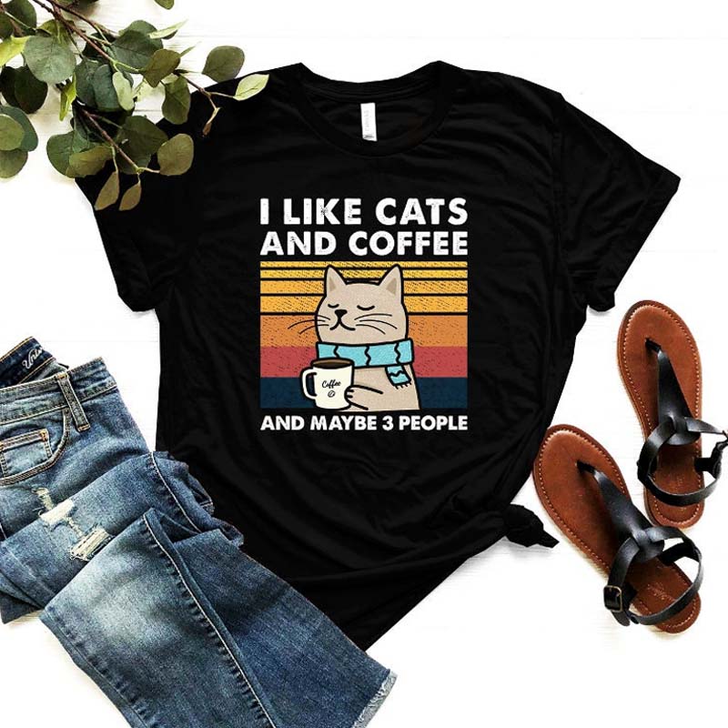 I Like Cats And Coffee T-Shirt