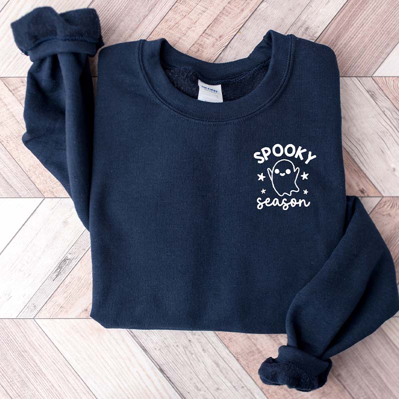 Spooky Season Halloween Pocket Ghost Sweatshirt