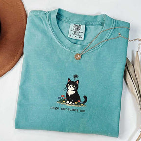 Funny Cat Meme Floral T-Shirt