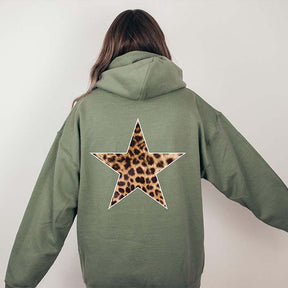 Leopard Star Print Hoodie