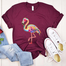 Summer Flamingo Preppy Beach Vibes T-Shirt