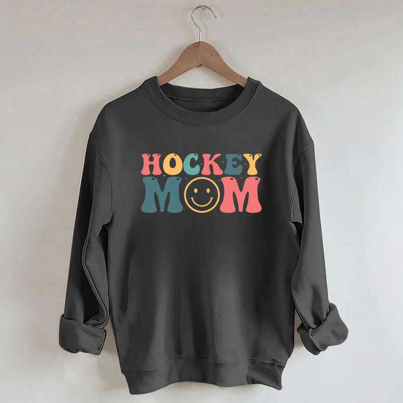 Hockey Mom Smiley Face Sweatshirt
