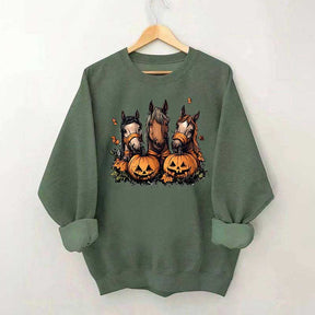 Halloween Horse Pumpkin Sweatshirt