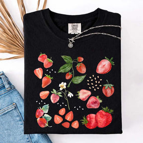 Summer Strawberry Botanical Garden T-Shirt