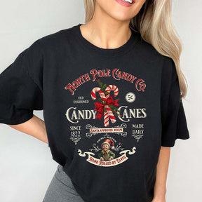 Candy Cane Christmas Vintage Style T-Shirt