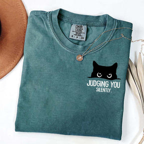 Judging You Silently Cat T-Shirt