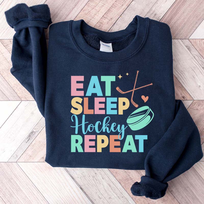 Eat Sleep Hockey Repeat Cute Sweatshirt