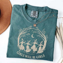 Vintage Girls Will Be Girls Witch T-Shirt