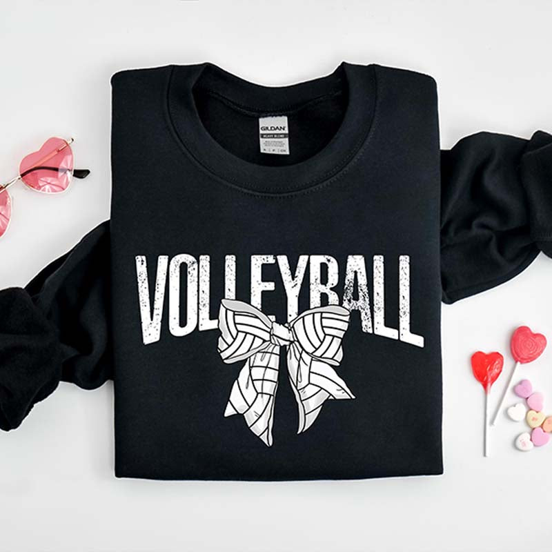 Retro Volleyball Bow Sweatshirt