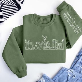 Floral Books There Is No Such Thing Sweatshirt