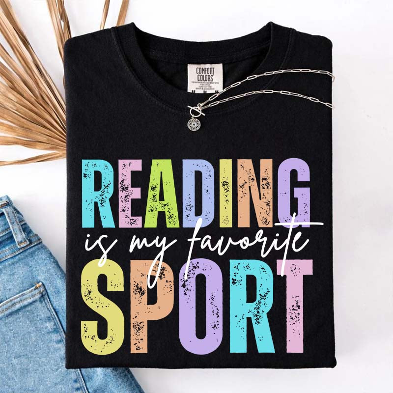 Reading is my Favorite Sport Literary Girl T-Shirt