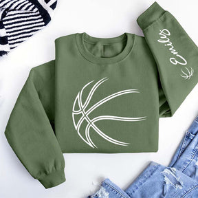 Personalized Basketball Silhouette Sweatshirt