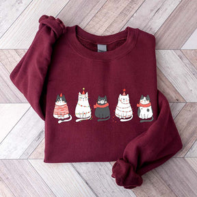 Cute Cat Christmas Women Sweatshirt