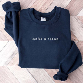 Coffee & Horses Simple Sweatshirt