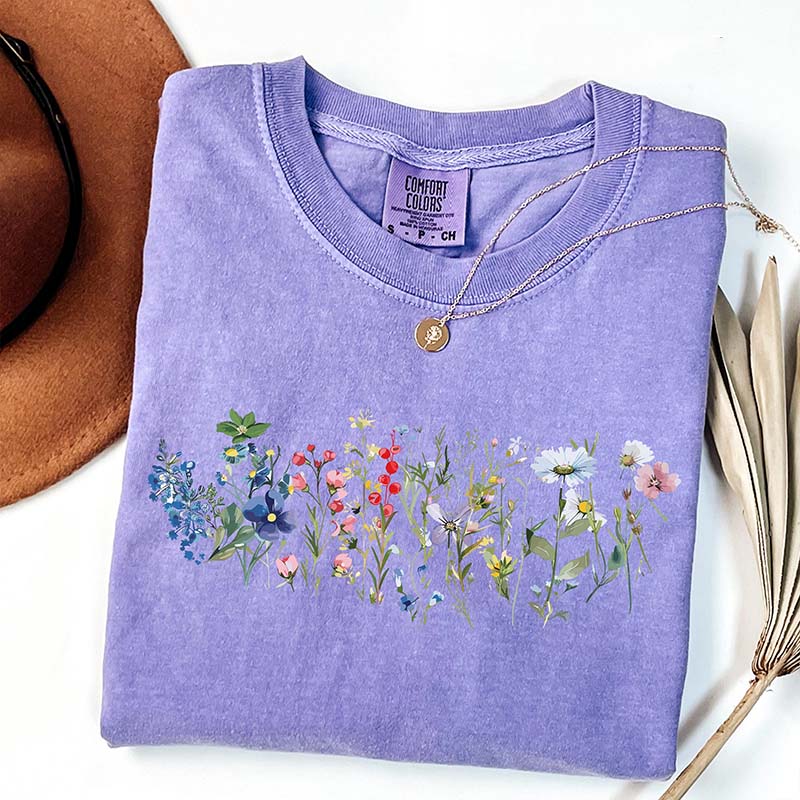Retro Nature Spring Cottagecore Boho Flower T-Shirt