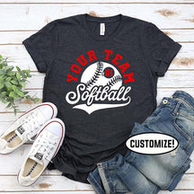 Custom Softball Mom T-Shirt