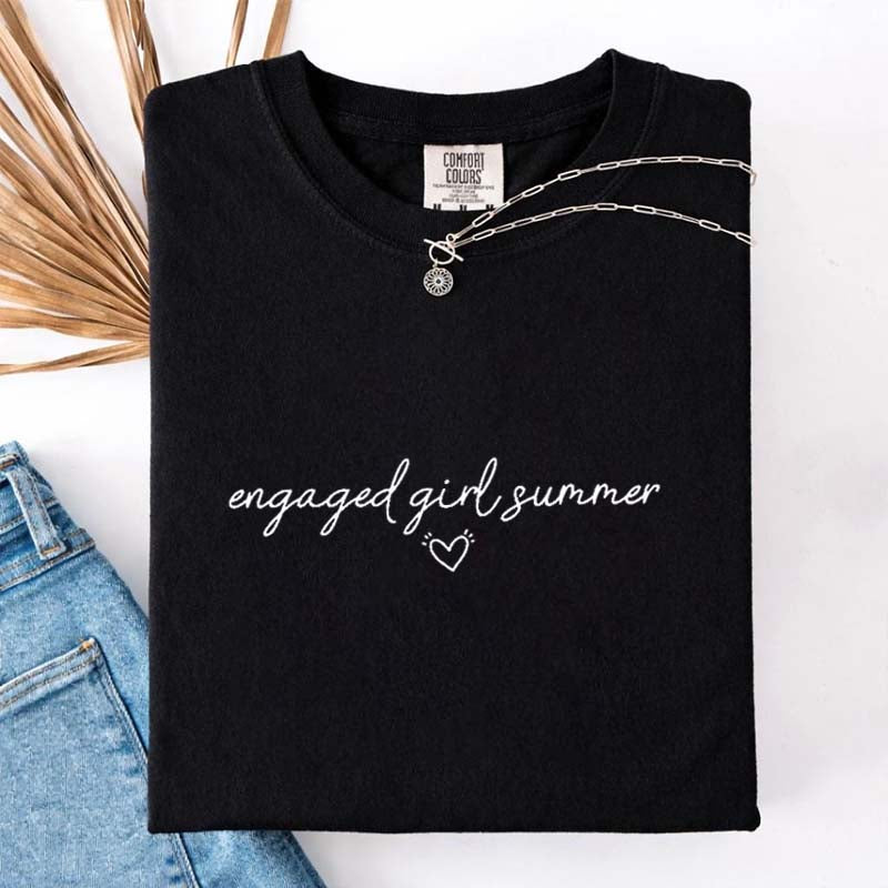 Engaged Girl Summer Comfort Colors T-Shirt
