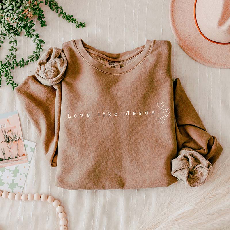 Love Like Jesus Faith Lightweight Sweatshirt