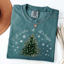 Christmas Tree Minimal Chic Holiday T-Shirt