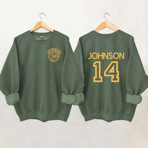 Custom Volleyball Mom Name and Number Sweatshirt