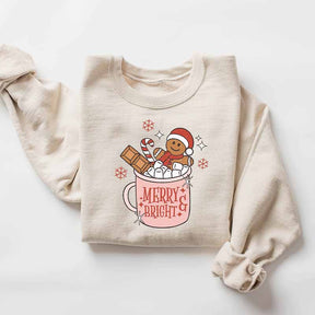 Retro Gingerbread Christmas Coffee Sweatshirt