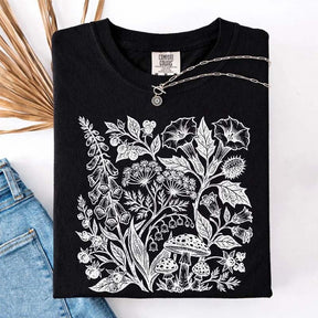 Retro Poisonous Plants Dark Academia Botanical T-Shirt