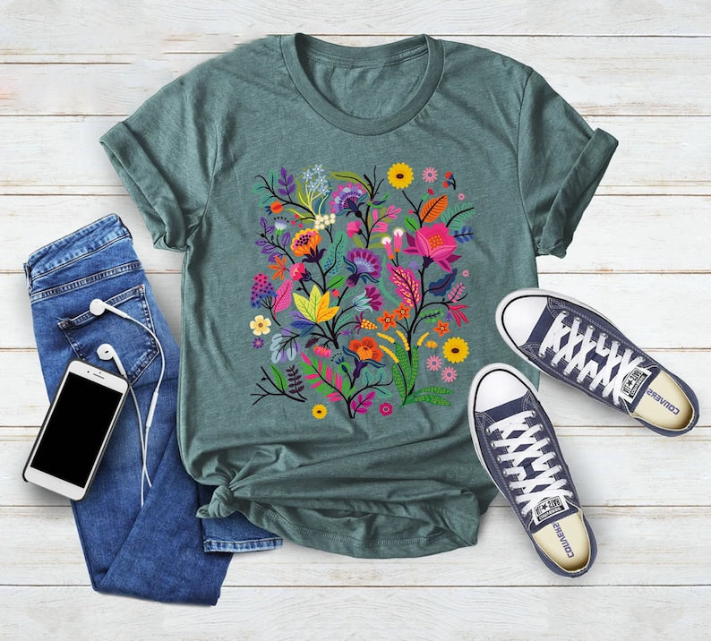 Wild Flowers Nature Lover T-shirt