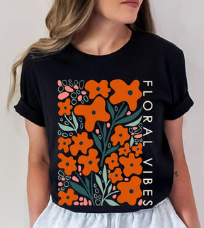 Wildflower Letter Print T-shirt