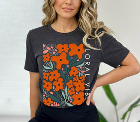 Wildflower Letter Print T-shirt