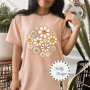 Daisy Floral Boho Retro Aesthetic Tshirt