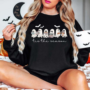 Retro Ghosts Reading Books Teacher Librarian Sweatshirt