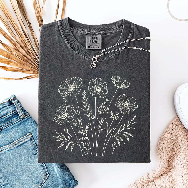 Comfort Color Flowers Lover GIfts T-Shirt