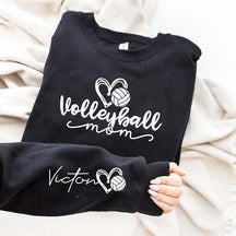 Custom Name Volleyball Heart Sport Sweatshirt