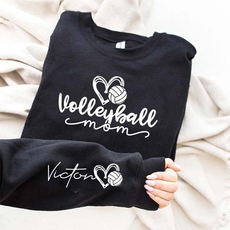 Custom Name Volleyball Heart Sport Sweatshirt