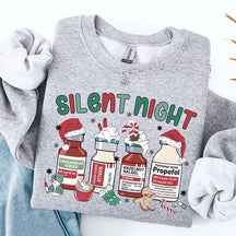 Nurse Christmas Silent Night Medical Xmas Sweatshirt