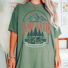 Custom Camping Vintage Bachelorette T-Shirt