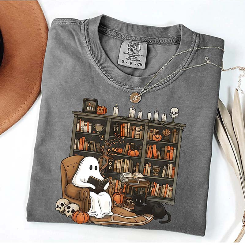 Funny Halloween Reading Book T-Shirt