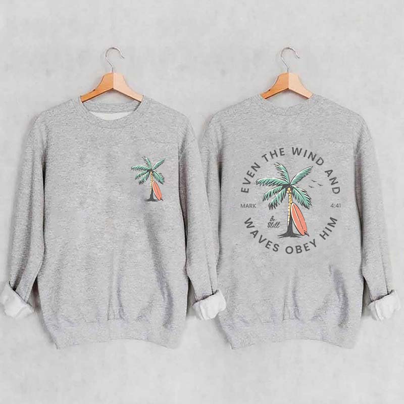 Beachy Backprint Bible Verse Sweatshirt