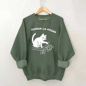 Chinga La Migra Cat Sweatshirt