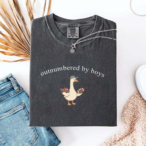 Outnumbered by Sons Mom Goose T-Shirt