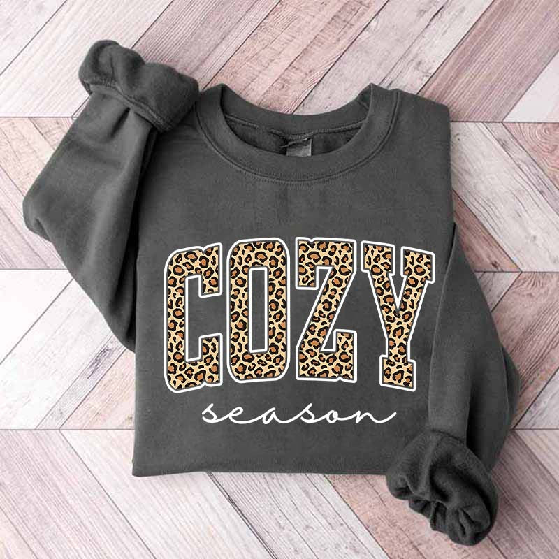 Retro Leopard Cozy Season Sweatshirt