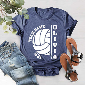 Personalized Volleyball Team Spirit Player T-Shirt